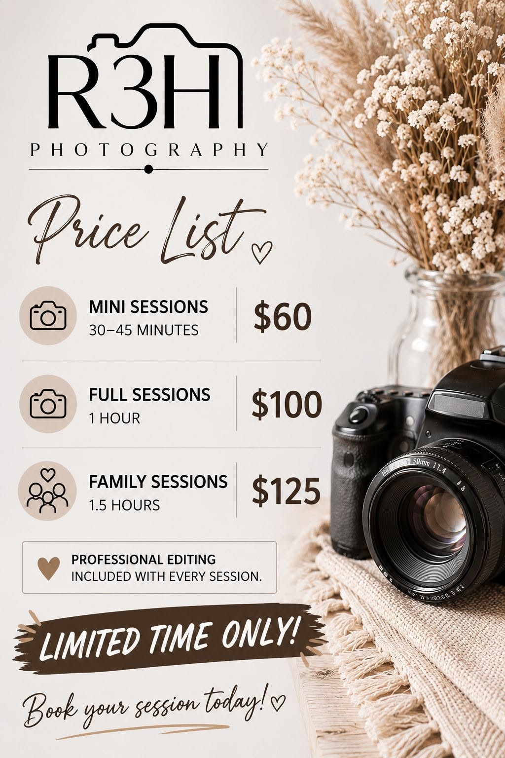 R3H Photography limited-time photography session specials in Lumber City Georgia